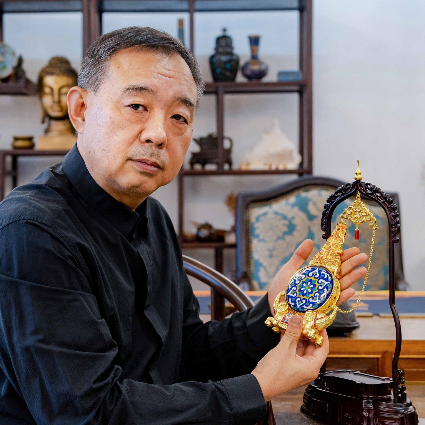 景泰藍宗師絕響 天下泰平 鏈子瓶